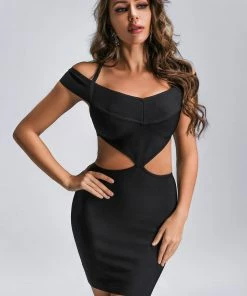 Bellabarnett Lusya Cutout Mini Bandage Dress CLOTHING