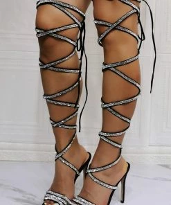 Bellabarnett Marissa Diamond Wrapped Strappy Heel