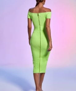 Bellabarnett Moka Off Shoulder Cutout Midi Dress