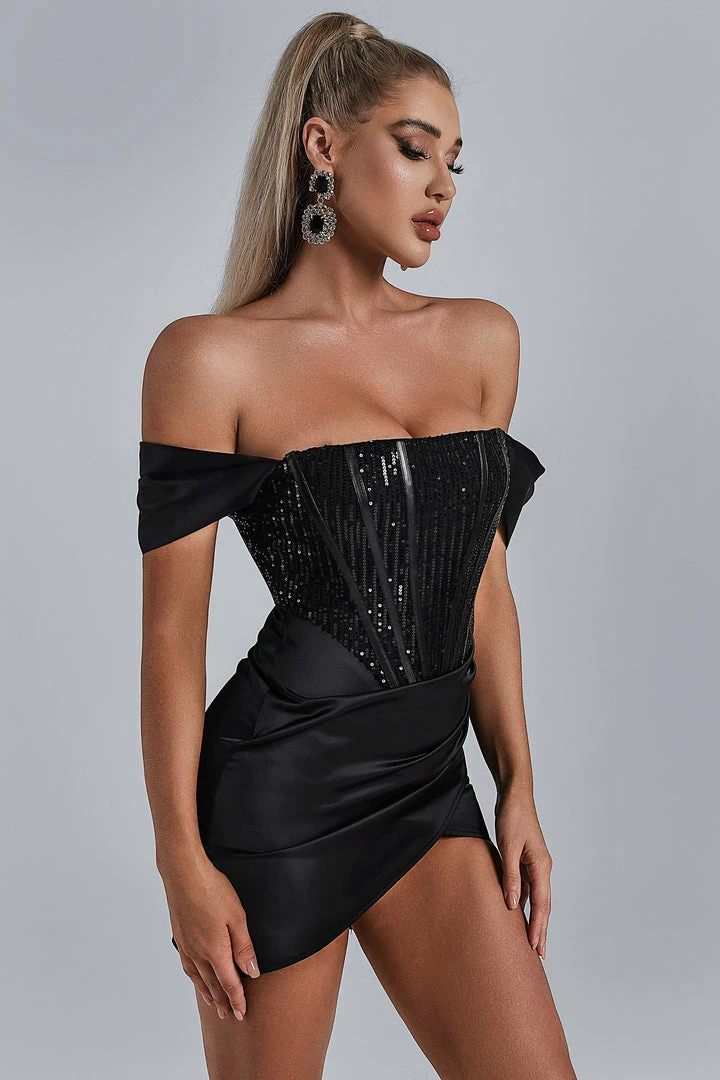 Bellabarnett CLOTHING Nadia Off Shoulder Mini Dress