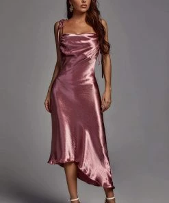 Bellabarnett Nakota Asymmetric Dress - Pink CLOTHING