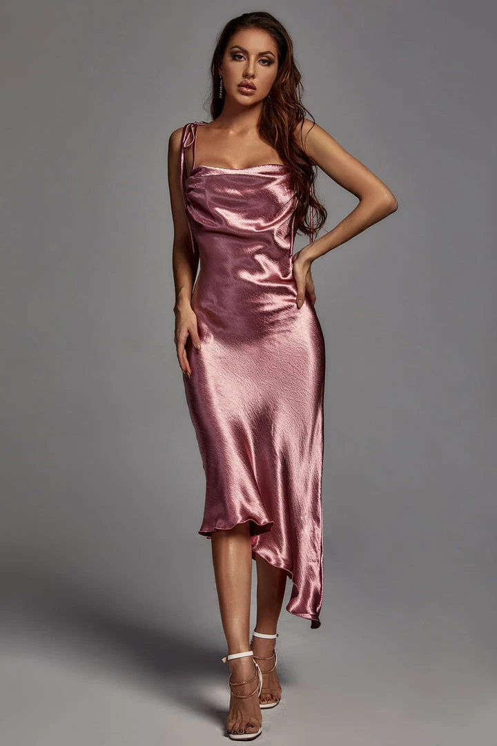 Bellabarnett Nakota Asymmetric Dress - Pink CLOTHING