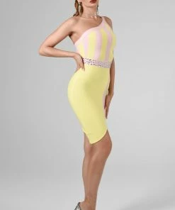 Bellabarnett CLOTHING Natuzzi Mini Bandage Dress - Yellowpink