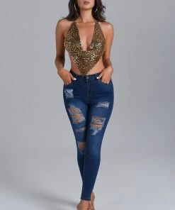 Bellabarnett CLOTHING Nichele Leopard Metal Top