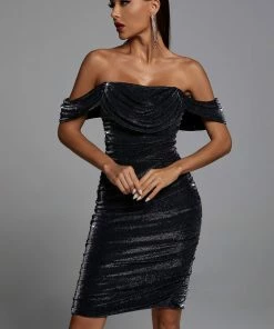 Bellabarnett CLOTHING Octavia Sparkle Midi Dress - Silver