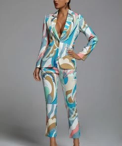 Bellabarnett Palez Blazer Set - Blue CLOTHING