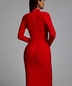 Bellabarnett Persephone Bandage Dress - Red