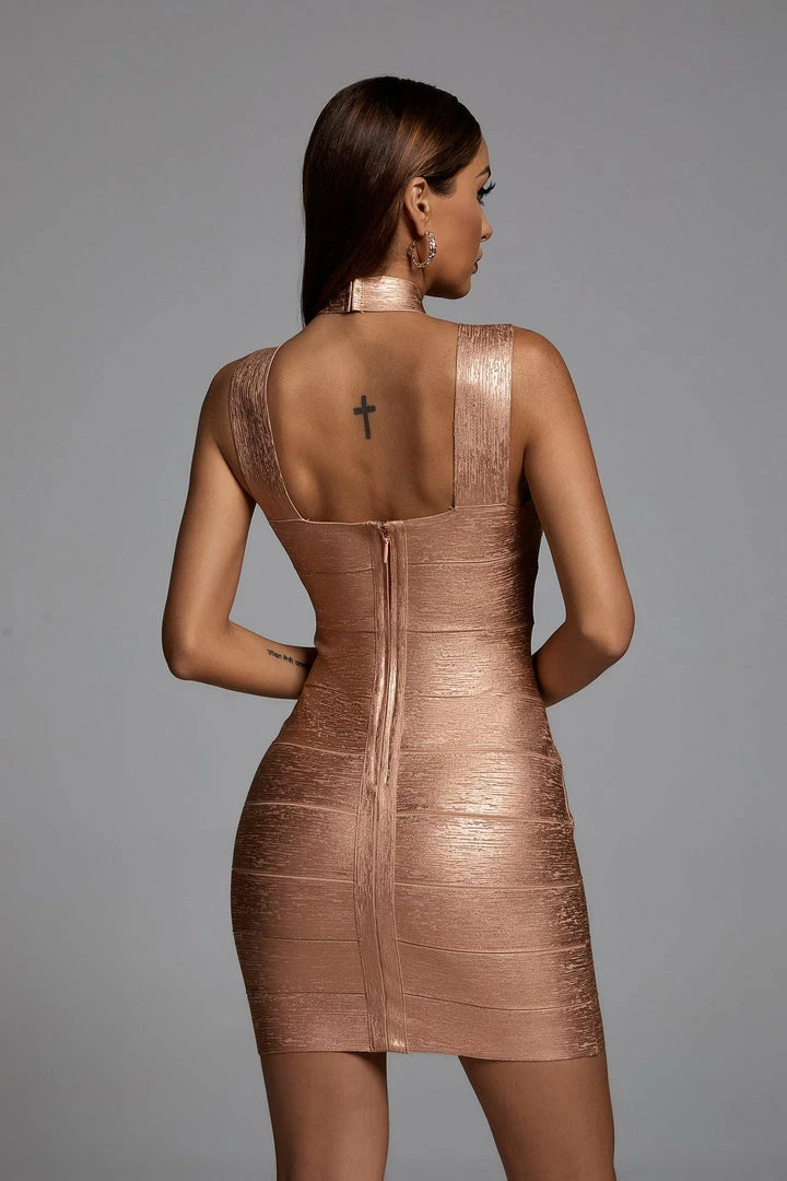 Bellabarnett CLOTHING Saelna Golden Bandage Dress