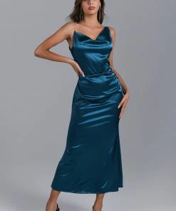 Bellabarnett CLOTHING Shona Satin Maxi Dress
