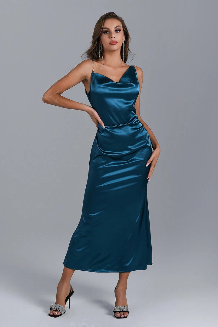 Bellabarnett CLOTHING Shona Satin Maxi Dress