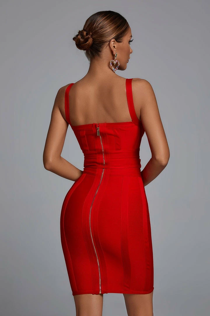 Bellabarnett Stella Dress - Red CLOTHING