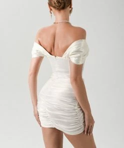 Bellabarnett Suzanne Off-Shoulder Mini Dress - White CLOTHING