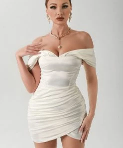 Bellabarnett Suzanne Off-Shoulder Mini Dress - White CLOTHING