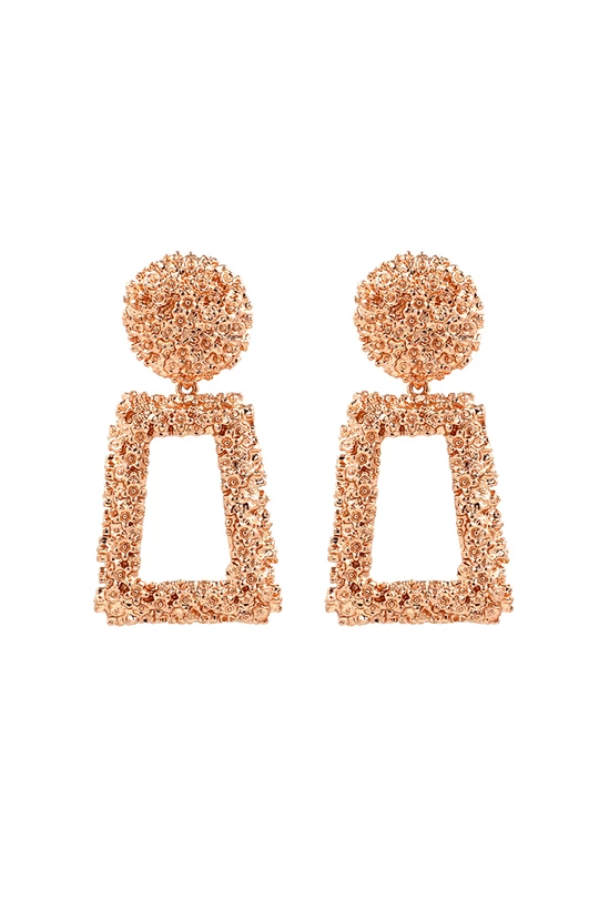 Bellabarnett CLOTHING Textured Door Knocker Earrings