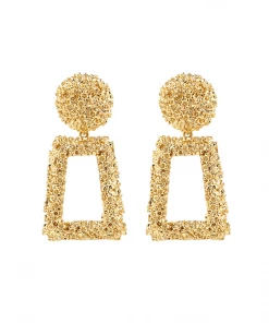 Bellabarnett CLOTHING Textured Door Knocker Earrings