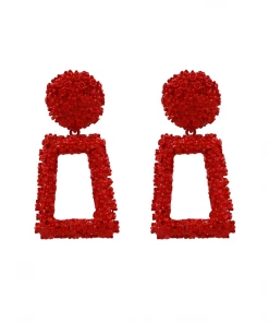 Bellabarnett CLOTHING Textured Door Knocker Earrings