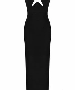 Bellabarnett Theodora Black Maxi Bandage Dress CLOTHING