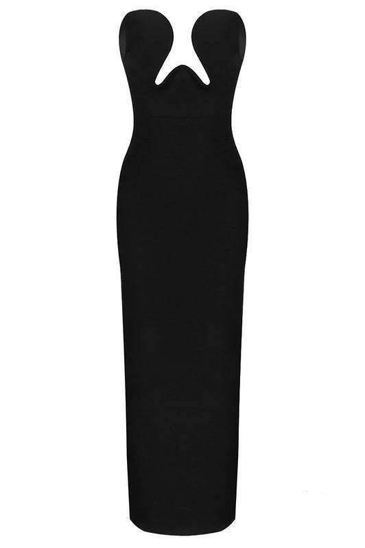 Bellabarnett Theodora Black Maxi Bandage Dress CLOTHING