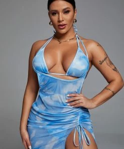 Bellabarnett CLOTHING Three-piece Printed Bikini