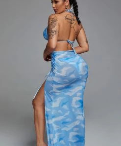 Bellabarnett CLOTHING Three-piece Printed Bikini