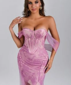 Bellabarnett Tori Corset Mesh Lace Dress