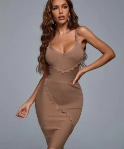 Bellabarnett CLOTHING Usama Mini Bandage Dress - Nude