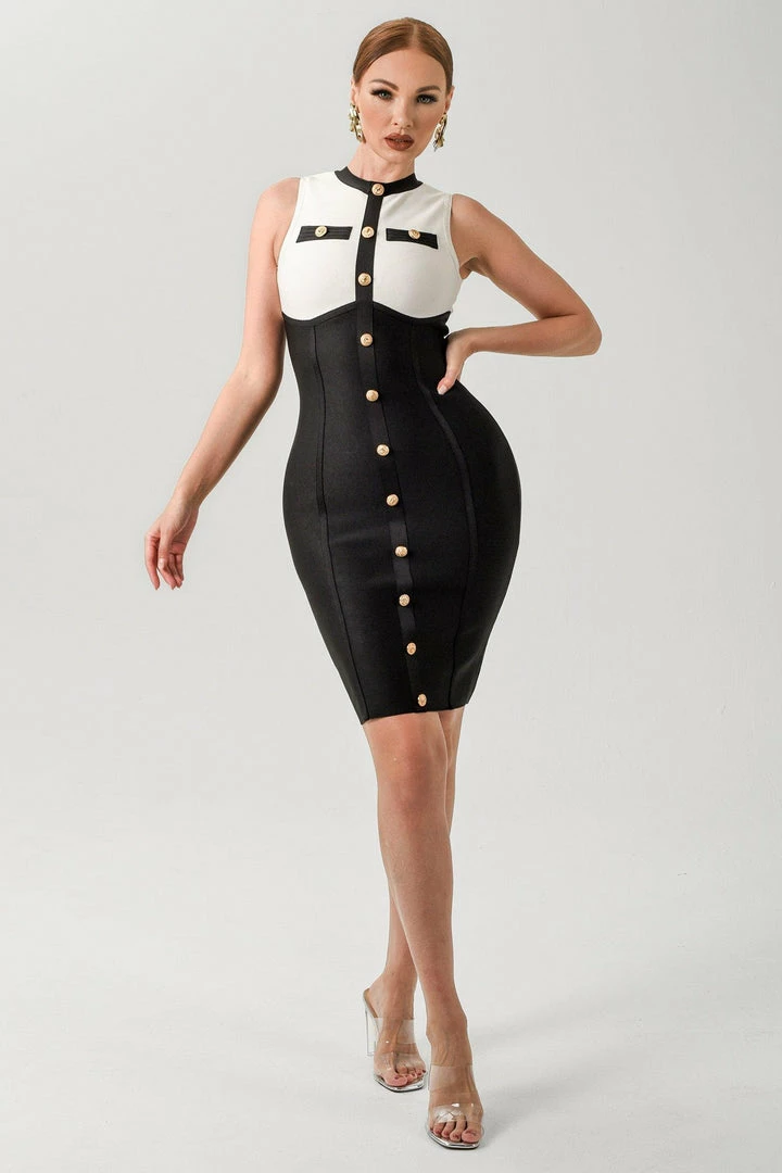 Bellabarnett Vioky Bandage Blazer Dress Set CLOTHING