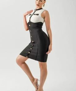 Bellabarnett Vioky Bandage Blazer Dress Set CLOTHING