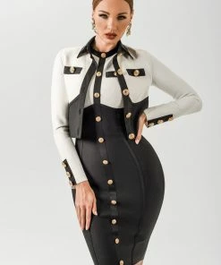 Bellabarnett Vioky Bandage Blazer Dress Set CLOTHING