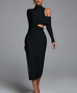 Bellabarnett Zalca Cutout Maxi Bandage Dress CLOTHING