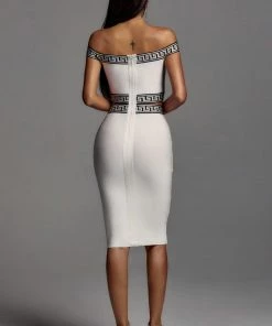 Bellabarnett Daria Off Shoulder Bandage Dress CLOTHING