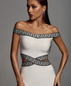 Bellabarnett Daria Off Shoulder Bandage Dress CLOTHING