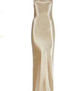 Bellabarnett CLOTHING Emily Metallic Gold Maxi Dress