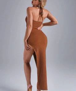 Bellabarnett Janka Halter Cutout Maxi Bandage Dress CLOTHING