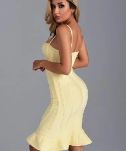 Bellabarnett Blake Mini Cocktail Dress - Yellow