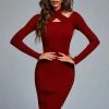 Bellabarnett Milisa Halter Midi Knit Dress CLOTHING