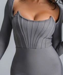 Bellabarnett CLOTHING Venetia Corset Midi Bandage Dress