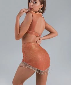 Bellabarnett Elodie Rhinestone Set - Orange