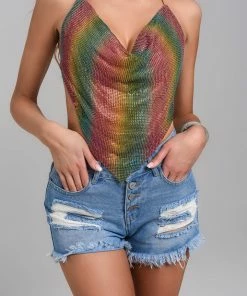 Bellabarnett CLOTHING Daphne Metallic Mesh Top