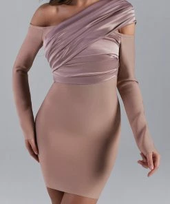 Bellabarnett Caroline Satin Mini Bandage Dress