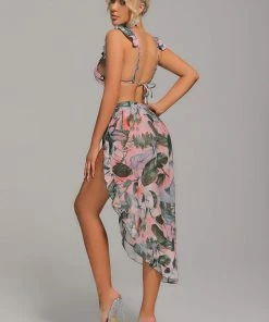 Tracking Apolline Printed Three Piece Set - Pink CLOTHING
