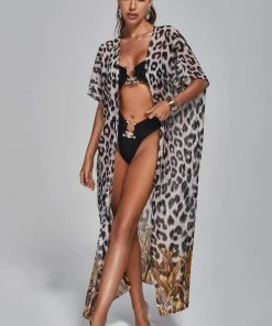 Bellabarnett Aoife Leopard Beach Cover CLOTHING