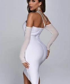 Bellabarnett Evelyn Mesh Mini Bandage Dress