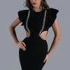 Bellabarnett Gisele Diamonate Mini Bandage Dress CLOTHING