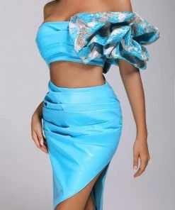 Tracking CLOTHING Brittany Jacquard Leather Set