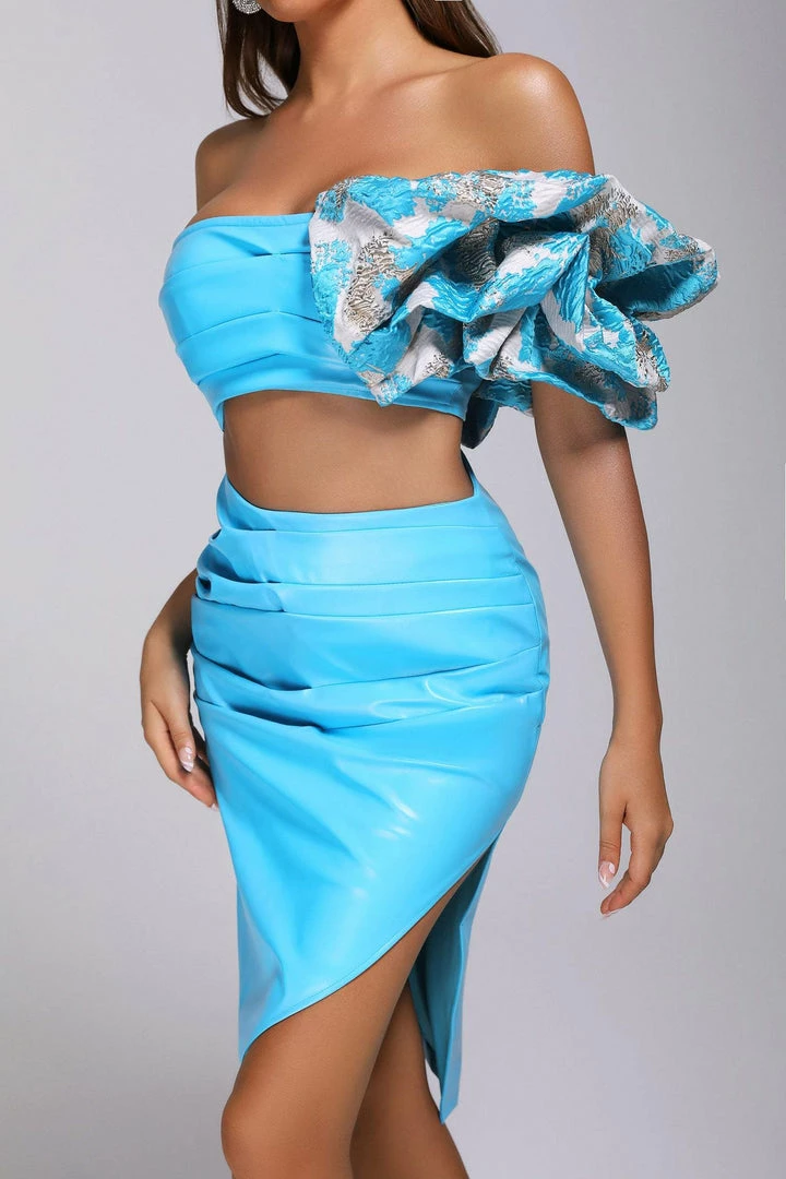 Tracking CLOTHING Brittany Jacquard Leather Set