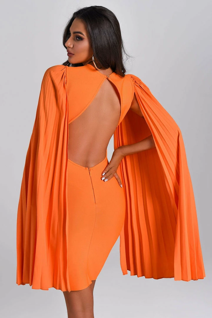 Bellabarnett Ronaldette Bandage Dress In Orange