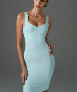 Bellabarnett Sukia Mini Bandage Dress - Blue CLOTHING