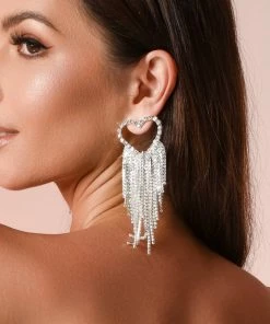 Bellabarnett Vonde Rhinestone Tassel Earrings