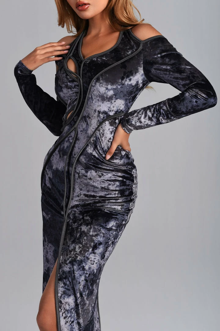 Bellabarnett Manya Velvet Cutout Maxi Dress